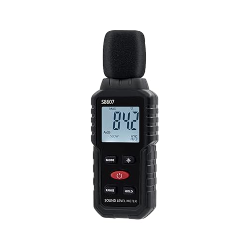 Mcbazel デジタル騒音計 小型 音量計測器 低周波音測定器 測定範囲30<del>130dB 周波数応答31.5Hz</del>8KHz 工場、作業場、学校、住宅地、オフィス 日本語取り扱い説明書付き-ブラック